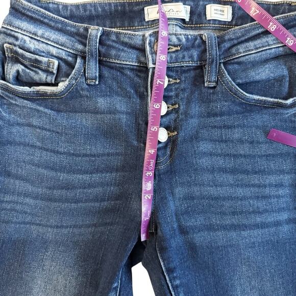 KanCan Mid Rise Ankle skinny Jeans Women's size 26 Button down Bodycon Grunge - Picture 8 of 13